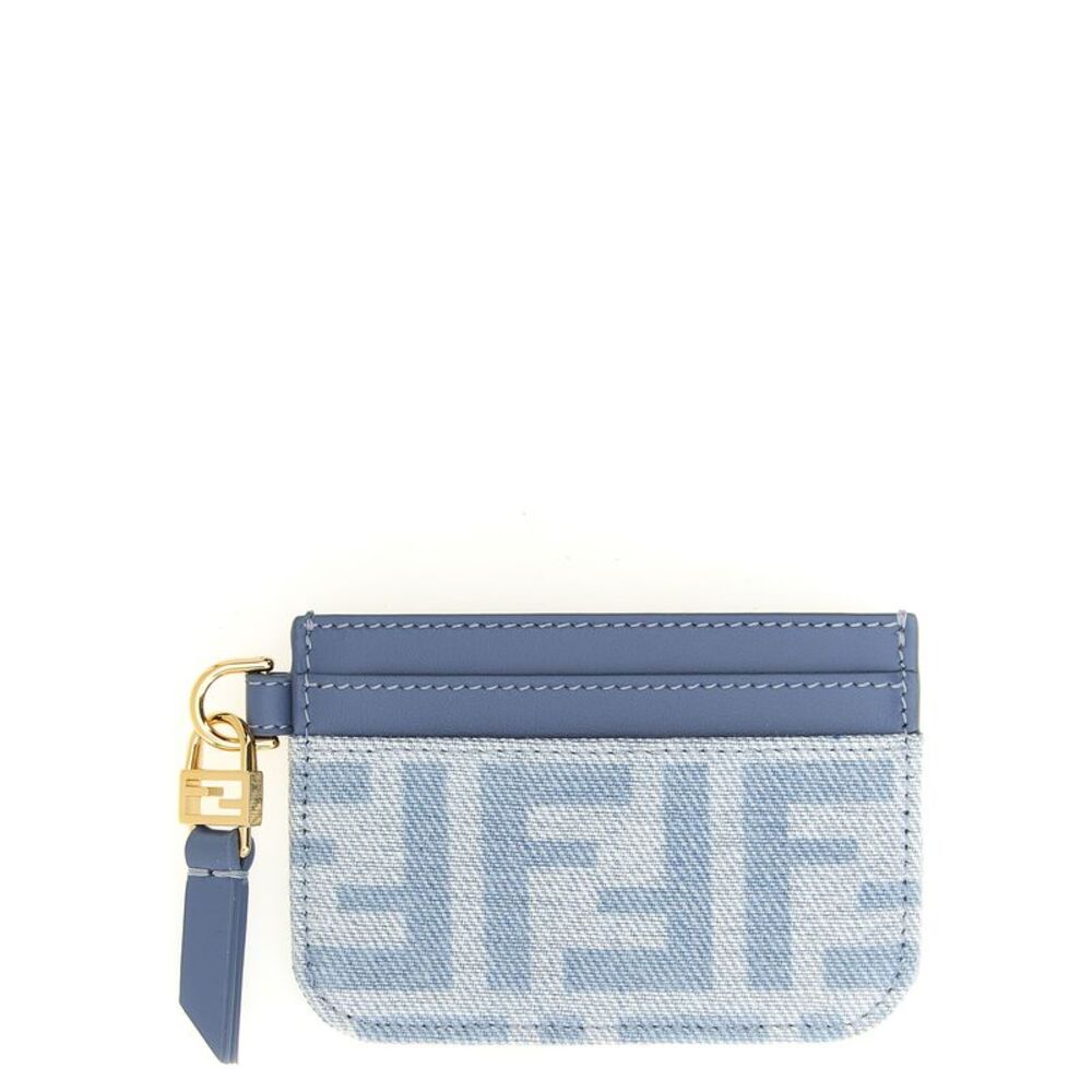 Fendi Blue Cotton Women's Cardholder